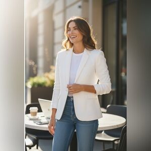 Zara Women's White Blazer